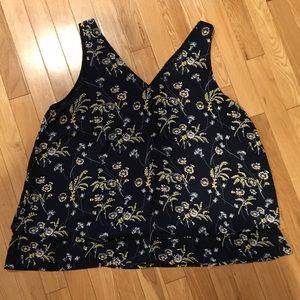 LOFT size large tiered tank top